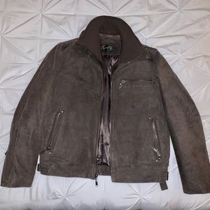 Zip Out Front & Collar Frontier Leather Jacket